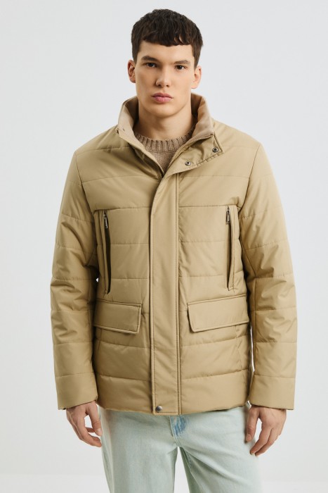 утепленная куртка от бренда снежная королева вид слева