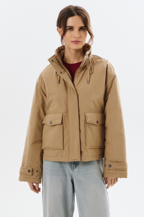 утепленная куртка от бренда снежная королева вид слева