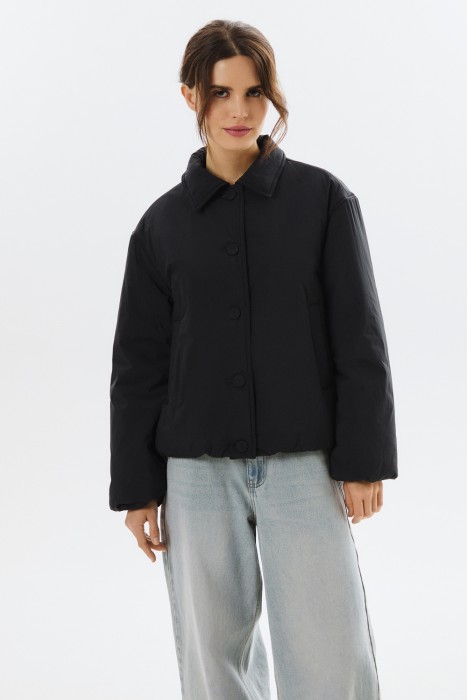 утепленная куртка от бренда снежная королева вид слева