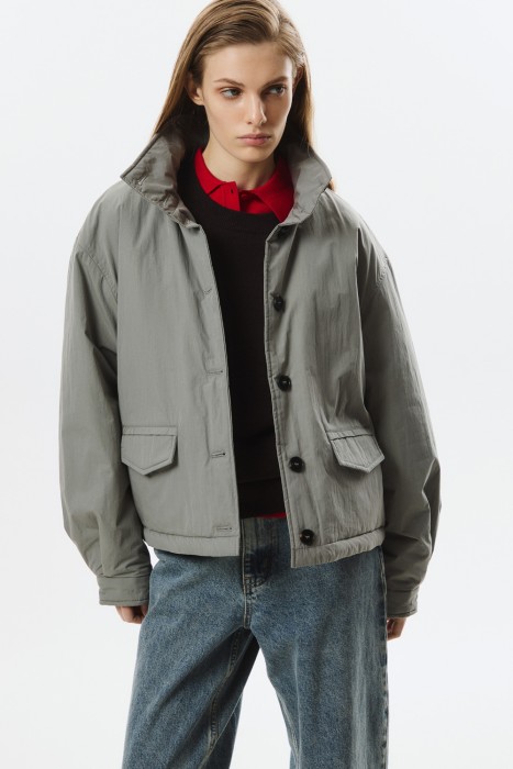 утепленная куртка от бренда снежная королева вид слева