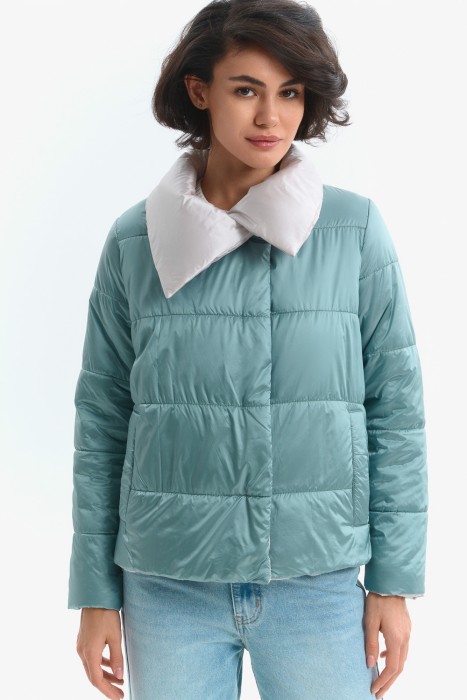 утепленная куртка от бренда снежная королева вид слева