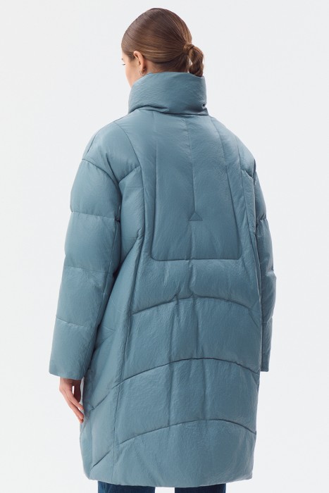 утепленное пальто из натуральной кожи по цене 13040 руб вид справа