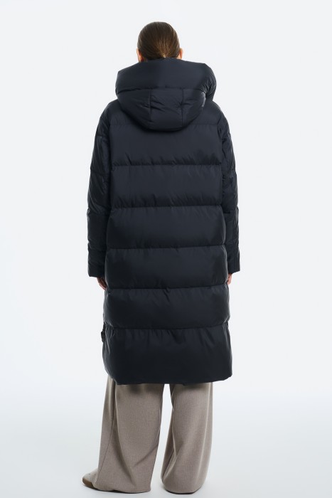 утепленное пальто с капюшоном по цене 6400 руб вид справа