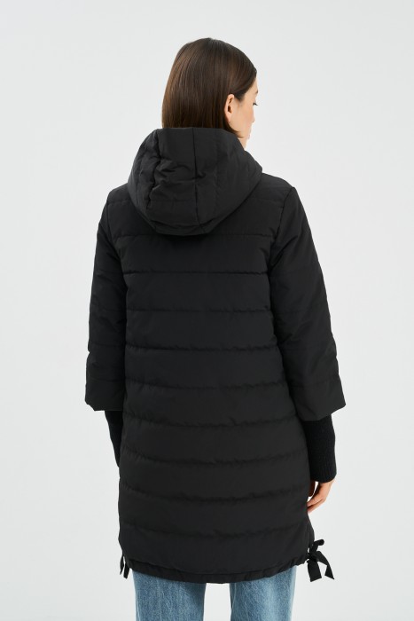 утепленное пальто с капюшоном по цене 4690 руб вид справа