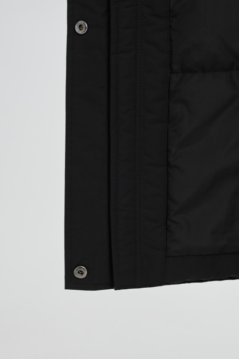 утепленное пальто с поясом из россии вид сбоку