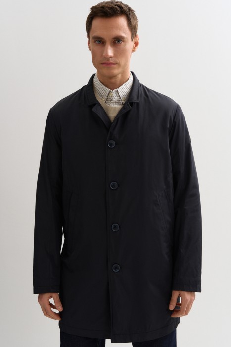 утепленное пальто от бренда снежная королева вид слева