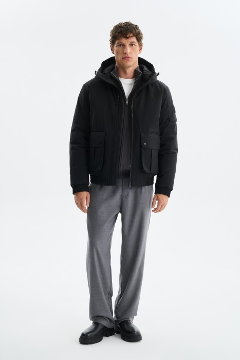 утепленный бомбер с капюшоном 775773003 фотография