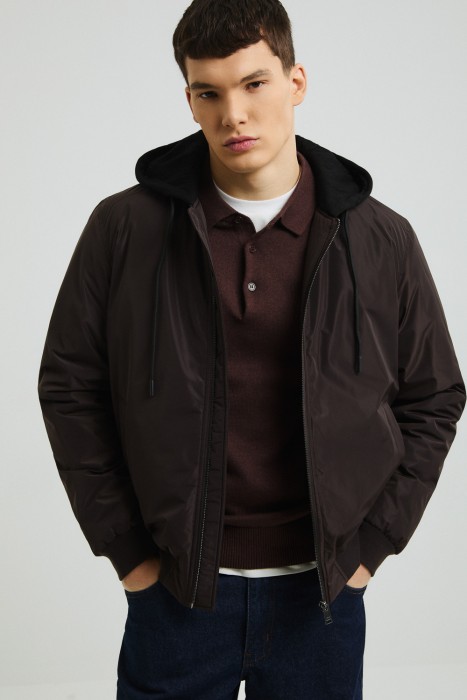 утепленный бомбер с капюшоном 809865003 фотография