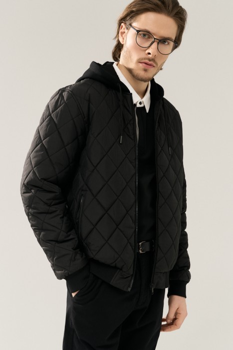 утепленный бомбер от бренда снежная королева вид слева