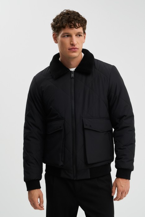 утепленный бомбер от бренда снежная королева вид слева