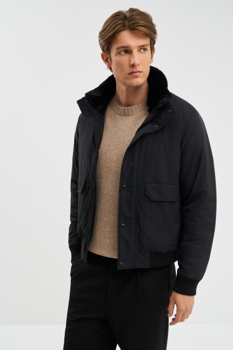 утепленный бомбер от бренда снежная королева вид слева