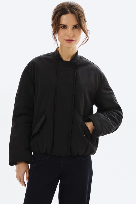 утепленный бомбер от бренда снежная королева вид слева