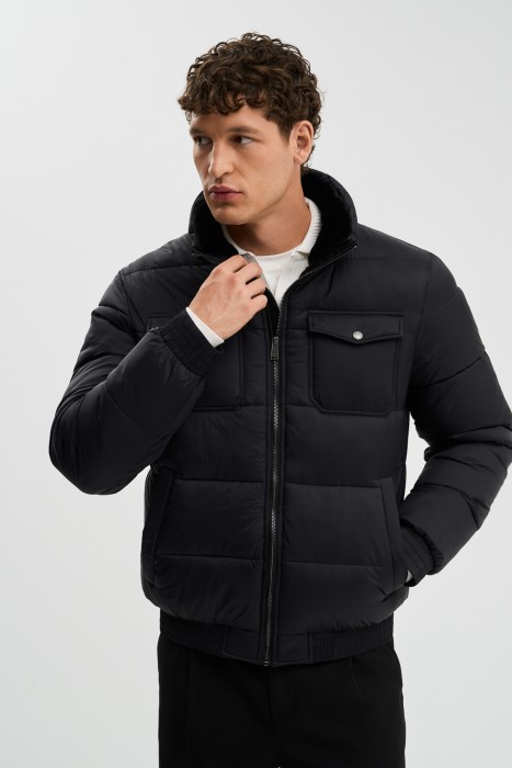 утепленный бомбер от бренда снежная королева вид слева