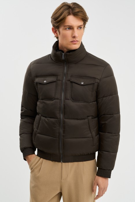 утепленный бомбер от бренда снежная королева вид слева