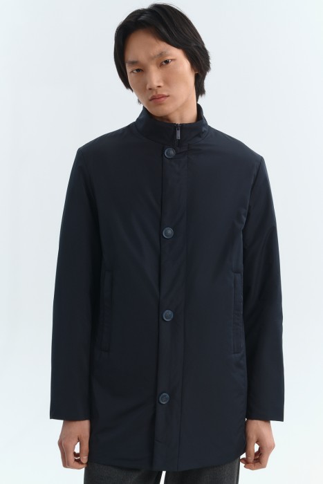 утепленный плащ от бренда снежная королева вид слева