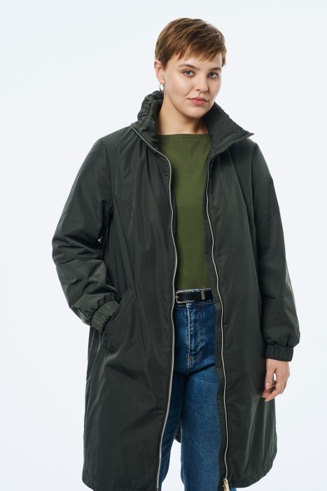 утепленный плащ от бренда снежная королева вид слева