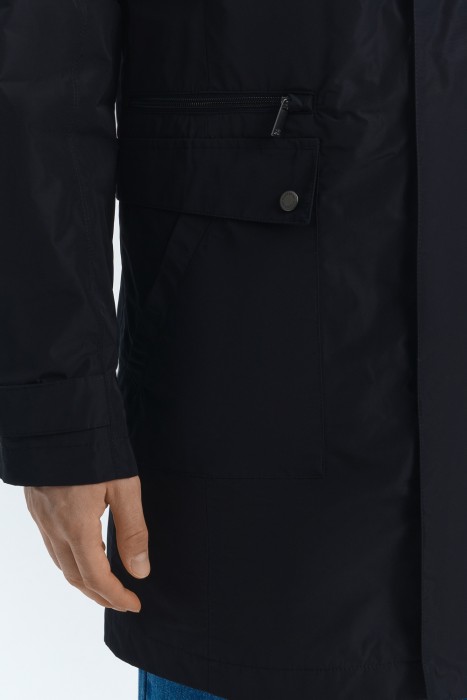 утепленный плащ из россии вид сбоку