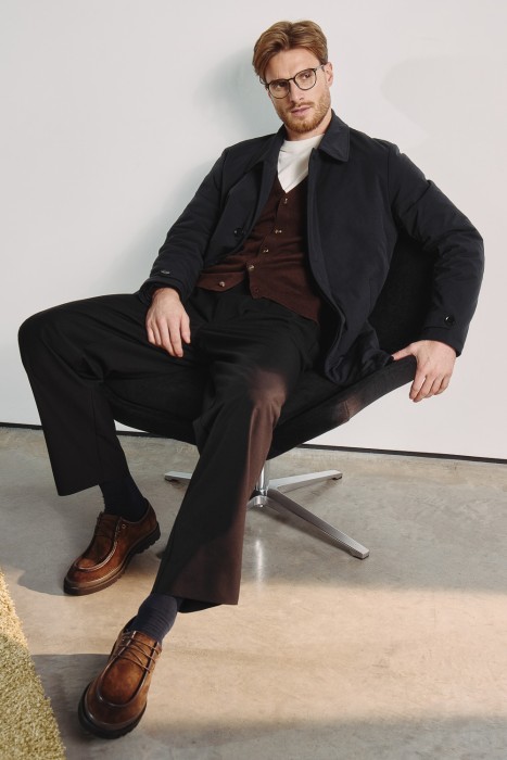 утепленный плащ от бренда снежная королева вид слева