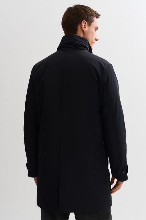 утепленный плащ из россии вид сбоку