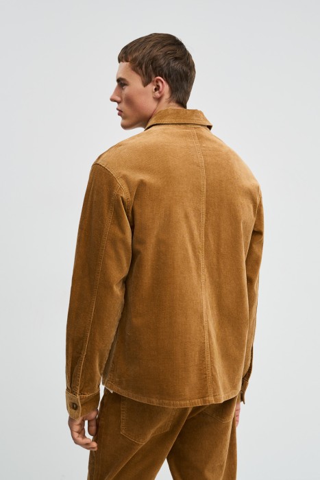 вельветовая рубашка из хлопка по цене 1760 руб вид справа