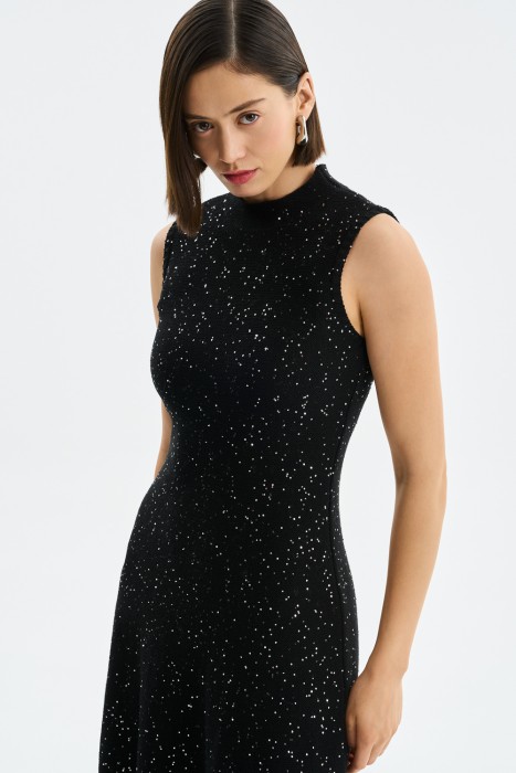 вязаное платье с пайетками 786453003 фотография