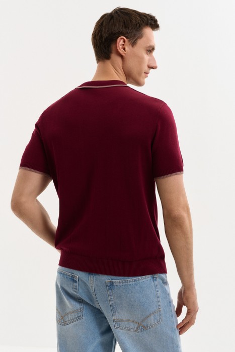 вязаное поло из россии вид сбоку