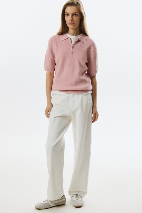 вязаный джемпер-поло по цене 1870 руб вид справа