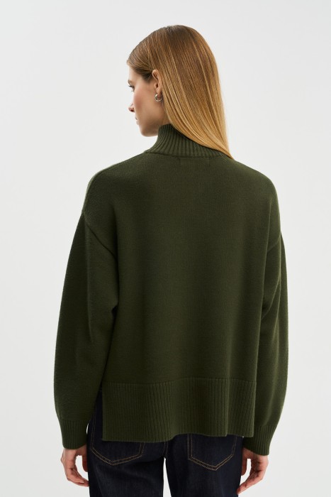 вязаный джемпер с молнией по цене 1620 руб вид справа