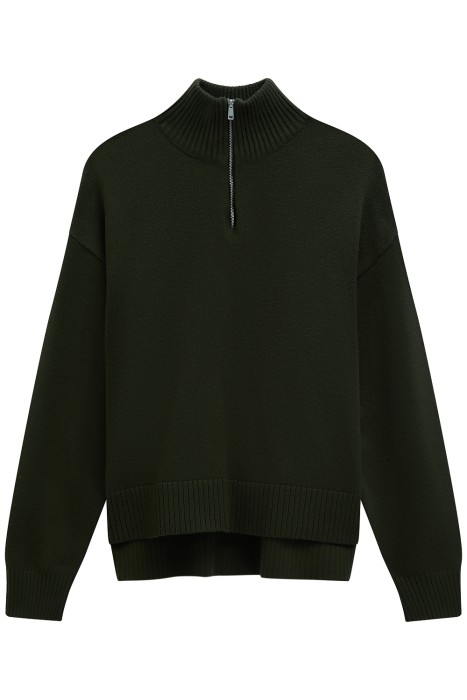 вязаный джемпер с молнией из россии вид сбоку