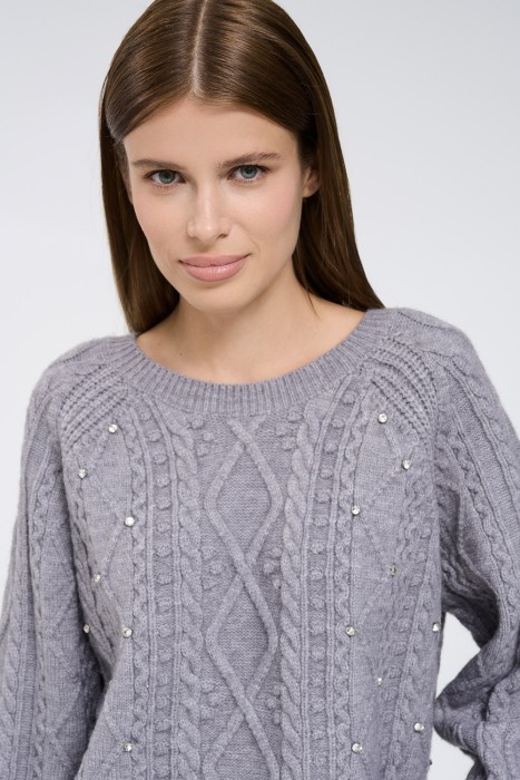 вязаный джемпер из россии вид сбоку