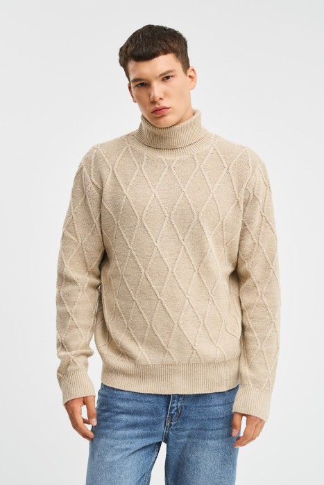 вязаный джемпер от бренда снежная королева вид слева