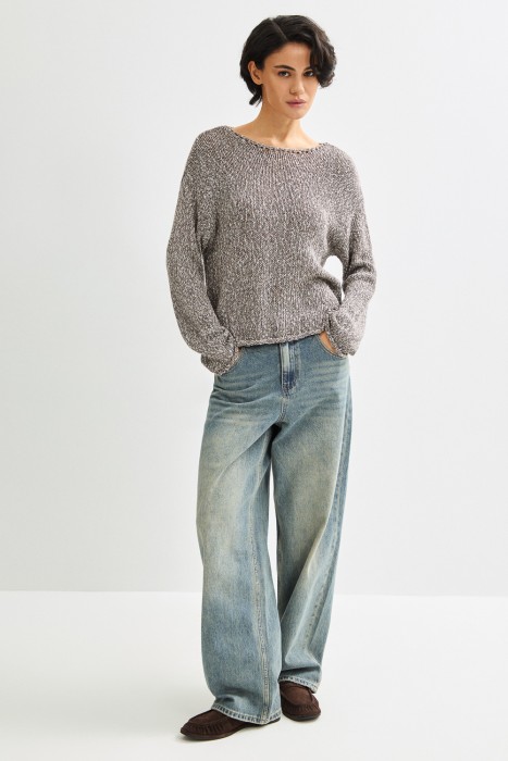 вязаный джемпер из россии вид сбоку