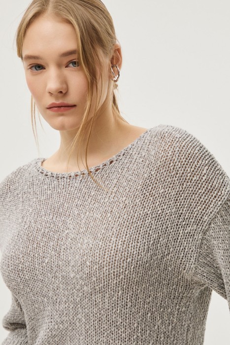 вязаный джемпер из россии вид сбоку