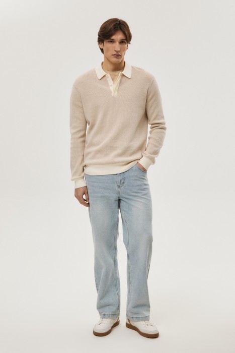 вязаный джемпер от бренда снежная королева вид слева