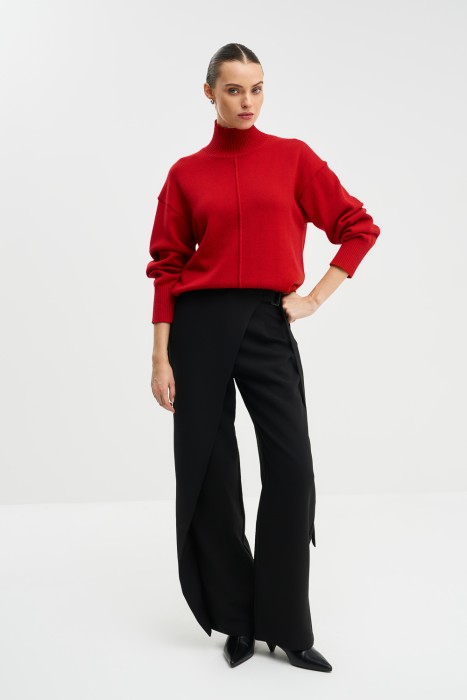 вязаный джемпер от бренда снежная королева вид слева