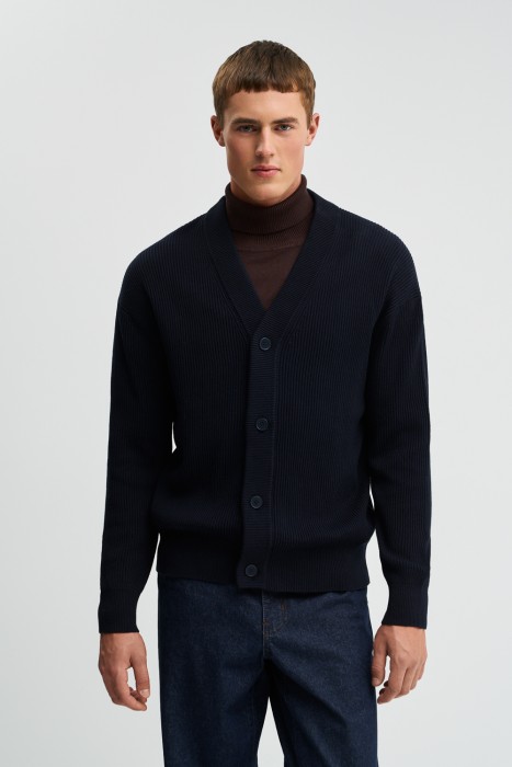 вязаный кардиган из хлопка 782327003 фотография