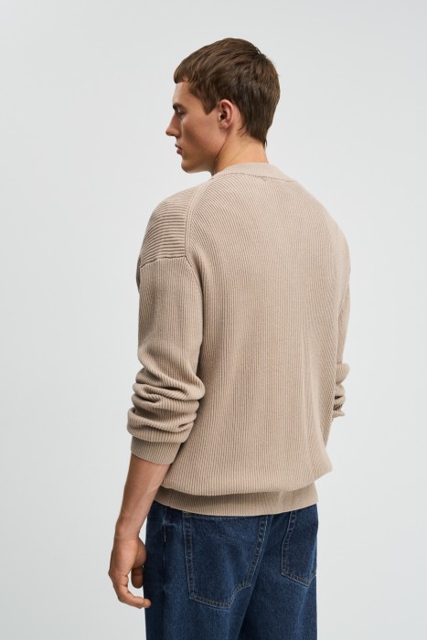 вязаный кардиган из хлопка по цене 1440 руб вид справа