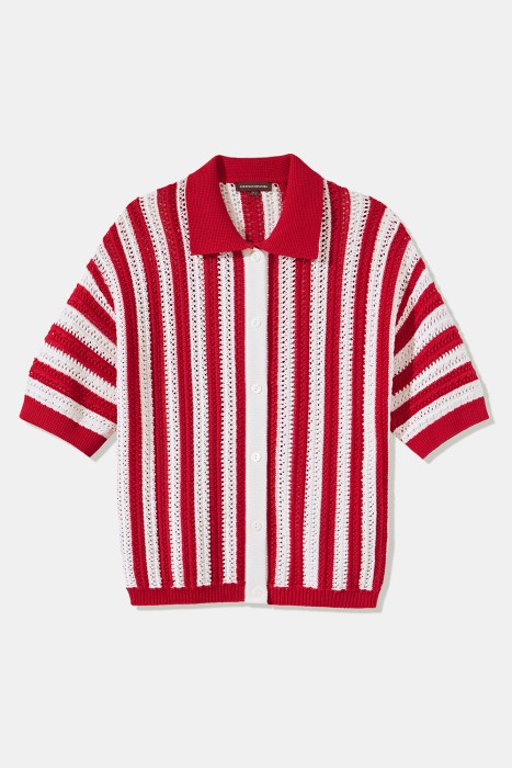 вязаный кардиган в полоску 827236003 фотография