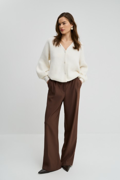 вязаный кардиган из россии вид сбоку