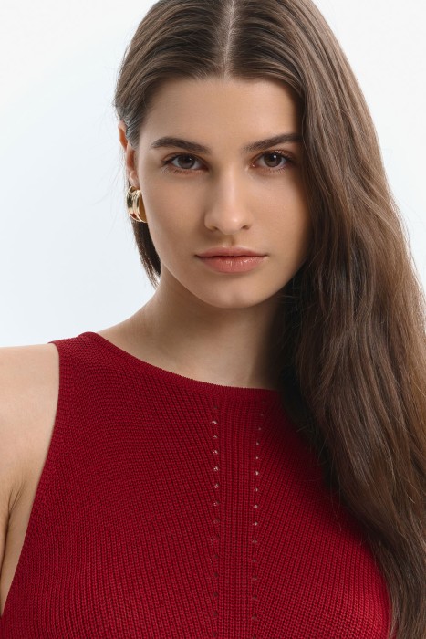 вязаный топ из россии вид сбоку