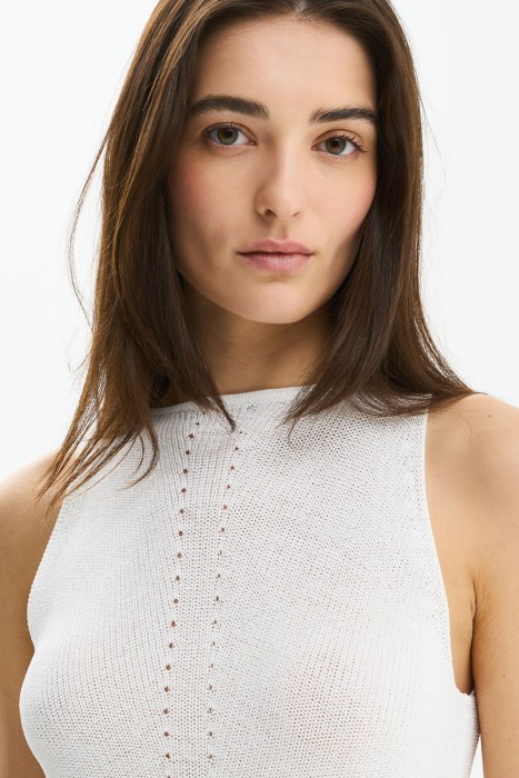 вязаный топ из россии вид сбоку