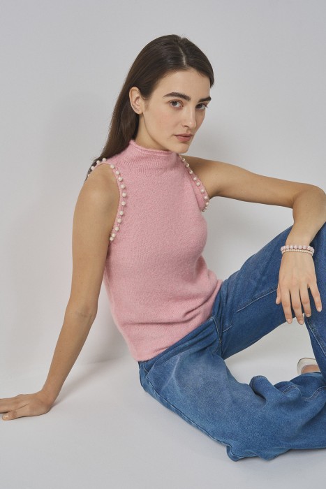 вязаный топ 736655003 фотография