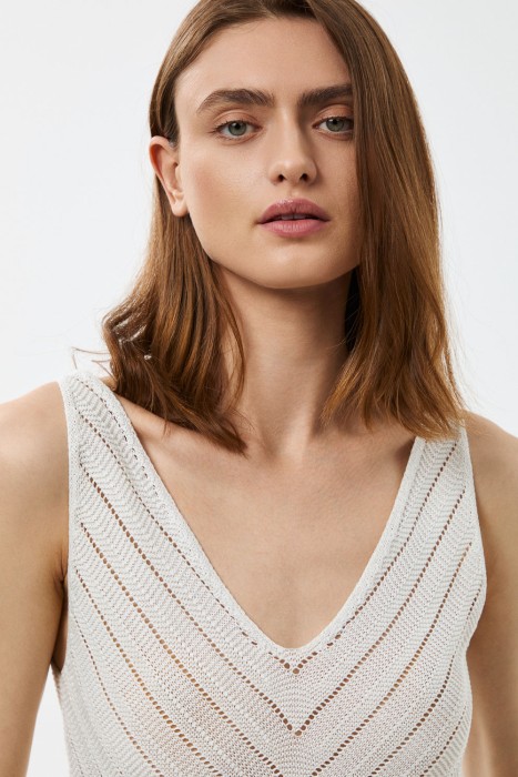 вязаный топ из россии вид сбоку