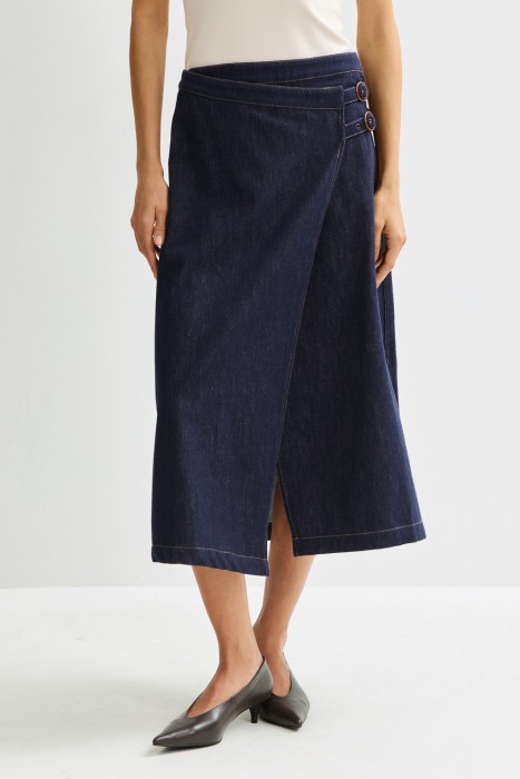 юбка из денима от бренда снежная королева вид слева