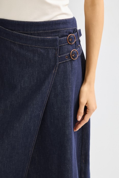 юбка из денима из россии вид сбоку