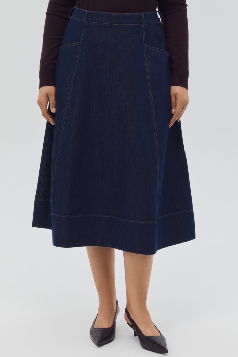 юбка из денима от бренда снежная королева вид слева