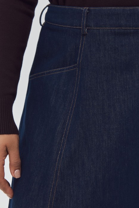 юбка из денима из россии вид сбоку