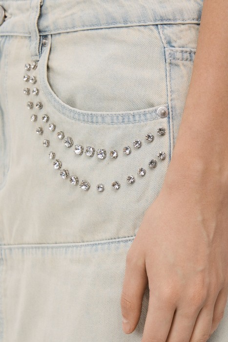 юбка из денима из россии вид сбоку