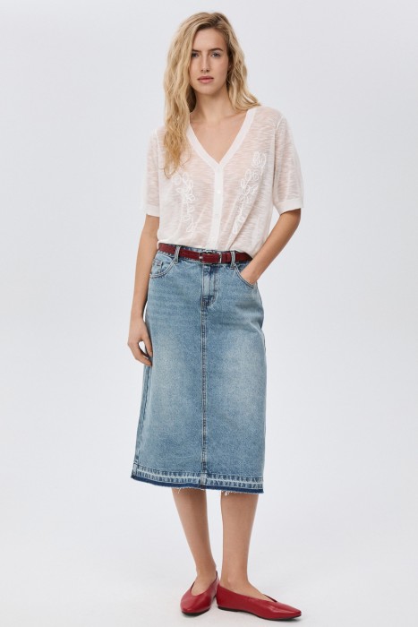 юбка из денима 818716003 фотография