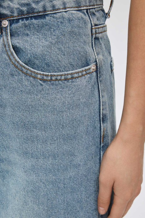 юбка из денима из россии вид сбоку